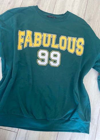 LC Waikiki Yeşil Baskılı Kadın Sweatshirt