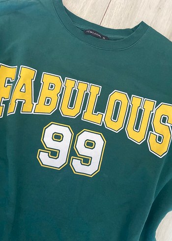 Yeşil Baskılı Kadın Sweatshirt