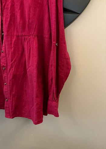 xl Beden pembe Renk Pembe Uzun Kollu Gömlek yazlık