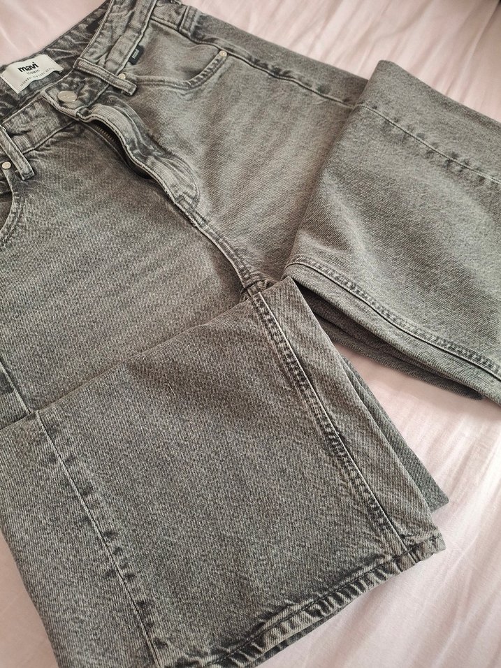 Mavi Yüksek Bel Koyu Gri Denim Jean — görsel 7/10