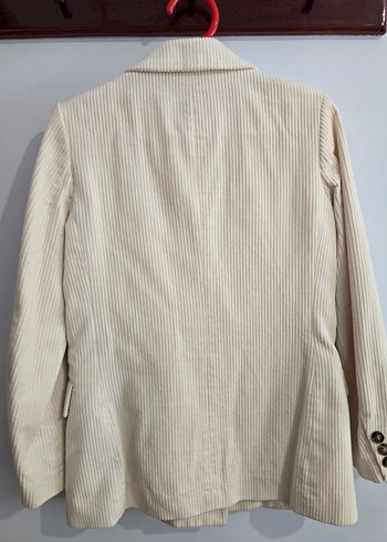 Bej Kadın Düğmeli Midi Blazer Ceket - Görsel 2