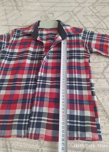 5 yaşErkek Çocuk Ekose Uzun Kollu Gömlek - Görsel 7