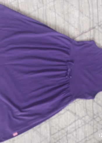 Mor Kolsuz Kız Çocuk Elbise - Görsel 3