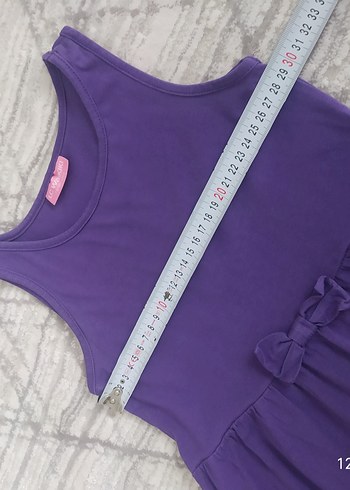 Mor Kolsuz Kız Çocuk Elbise - Görsel 5