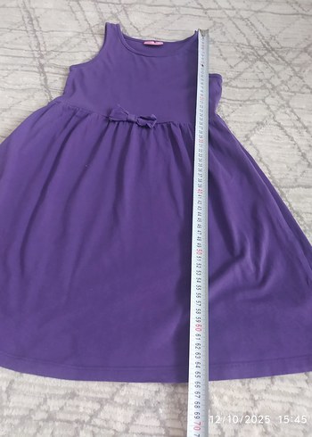 Mor Kolsuz Kız Çocuk Elbise - Görsel 4