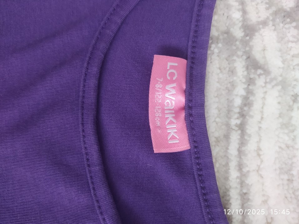 Mor Kolsuz Kız Çocuk Elbise - Görsel 2