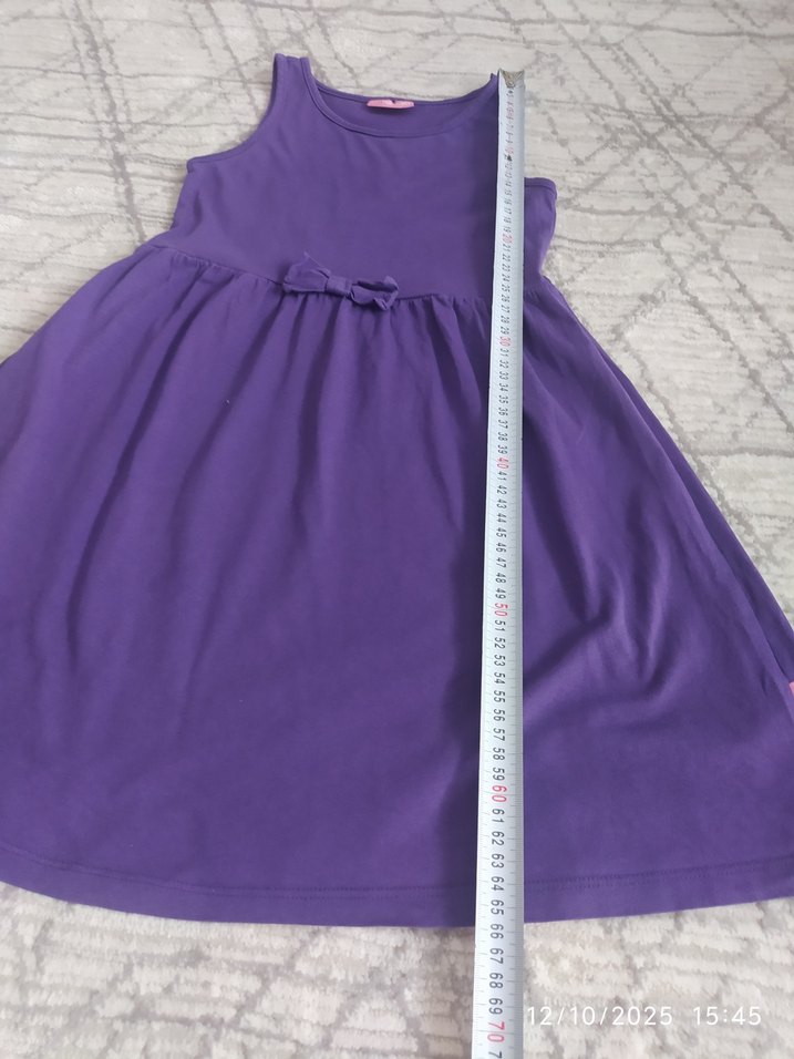 Mor Kolsuz Kız Çocuk Elbise - Görsel 4