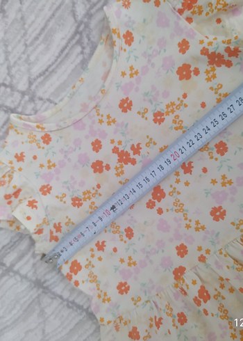 Kız Çocuk Beyaz Çiçekli Fırfırlı Elbise - Görsel 4