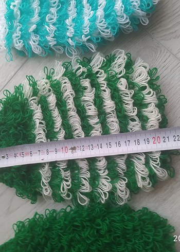 Renkli Yeşil Banyo lifleri - Görsel 12