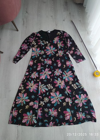 m beden Çiçek Desenli Uzun Bohem Elbise - Görsel 2