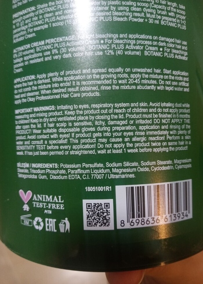 Amonyaksız Saç Açıcı Oryal Toz Açıcı - Görsel 4