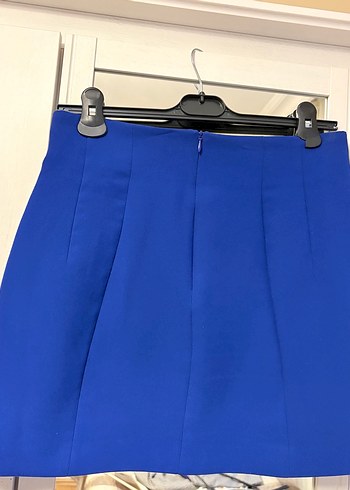 Zara Mavi Mini Etek - Görsel 2