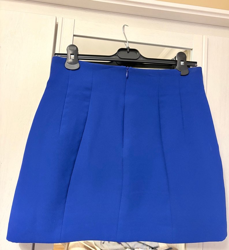 Zara Mavi Mini Etek - Görsel 2