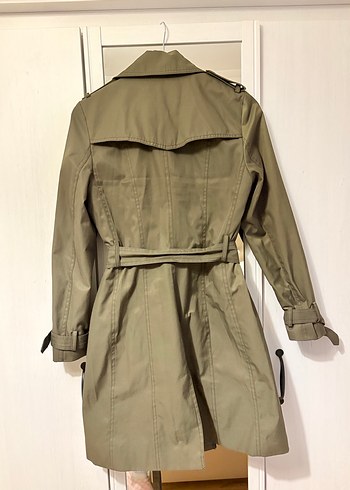 Mango Kemerli Haki Midi Trençkot - Görsel 2