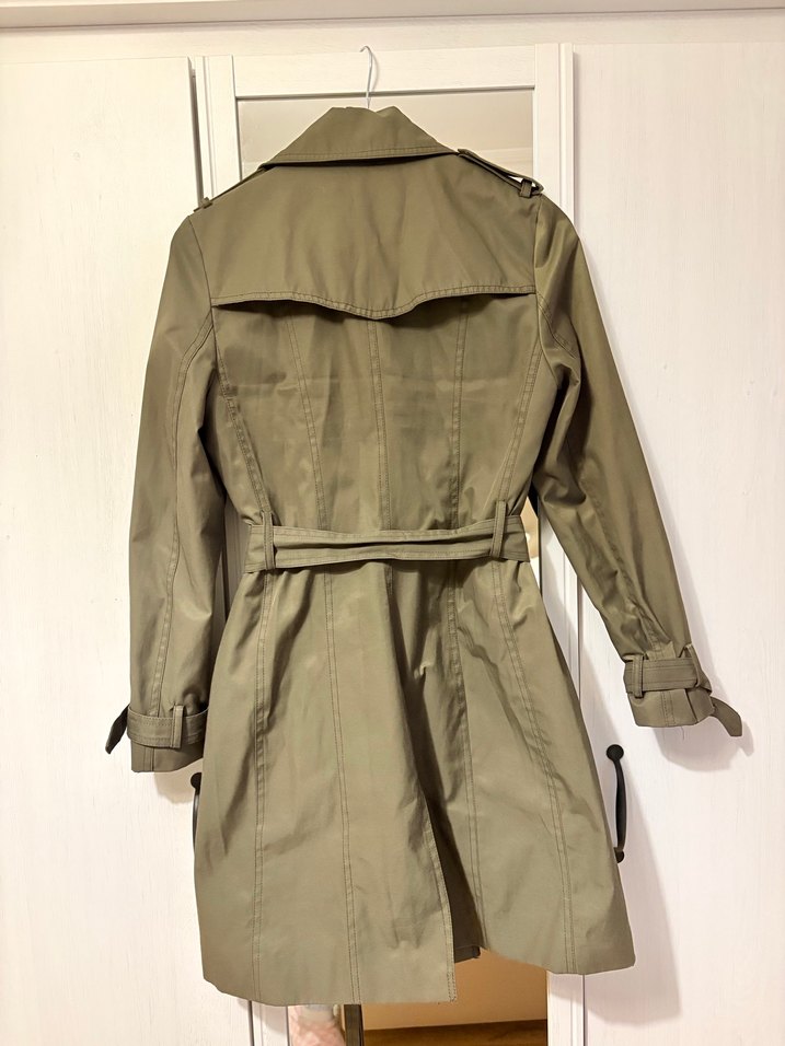 Mango Kemerli Haki Midi Trençkot - Görsel 2