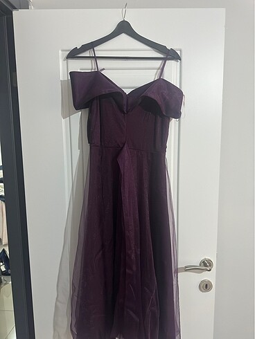 m Beden mor Renk Deniz Butik Midi Boy Elbise