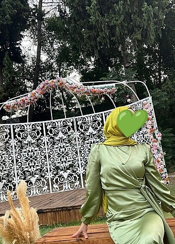 Talya elbise yağ yeşili kiyafet 