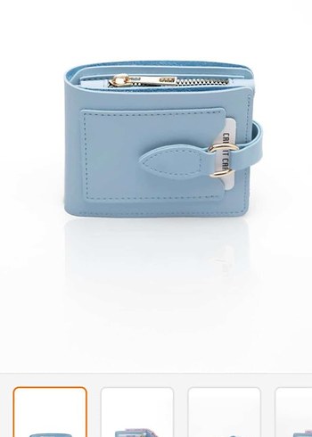 Mor Deri Kadın Cüzdanı Tokalı - Görsel 2