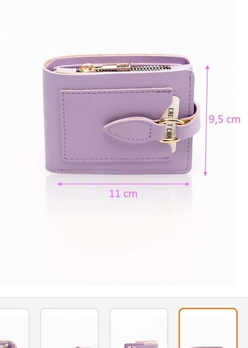 Mor Deri Kadın Cüzdanı Tokalı - Görsel 4