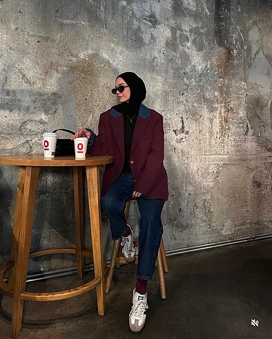 Hooops marka S-m beden Kot Garni Detaylı Blazer Bordo Ceket