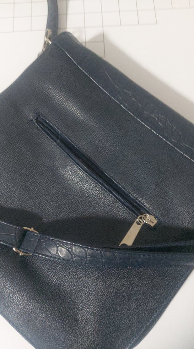 Siyah Yılan Desenli Deri Kadın Çanta - Görsel 3