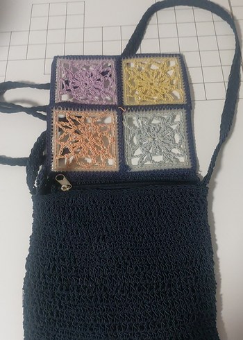 Dantel Detaylı Bohem Örgü Kadın Çanta - Görsel 2