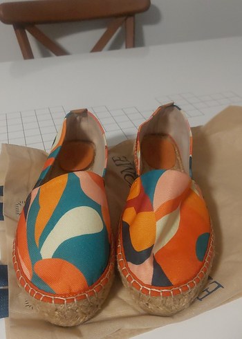 Renkli Bağlamalı Dolgu Topuklu Kadın Espadril - Görsel 3