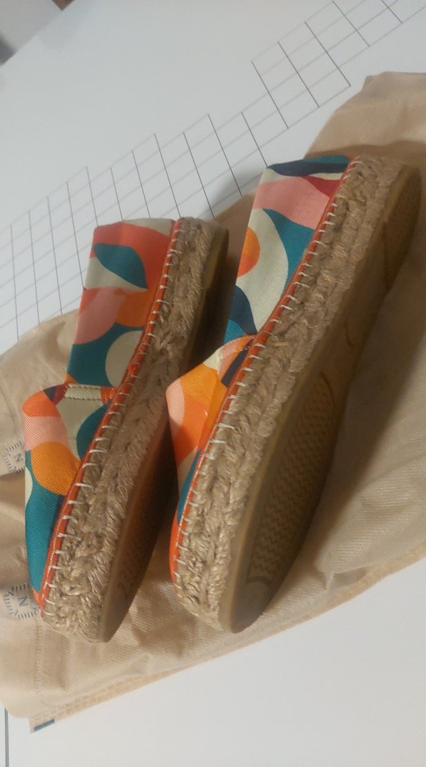 Renkli Bağlamalı Dolgu Topuklu Kadın Espadril - Görsel 2