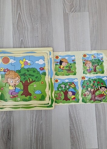 Beden Renk 2 FARKLI AHŞAP PUZZLE