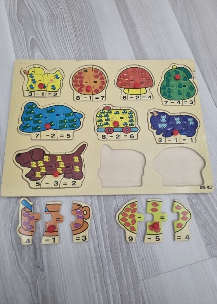 2 FARKLI AHŞAP PUZZLE - Görsel 2