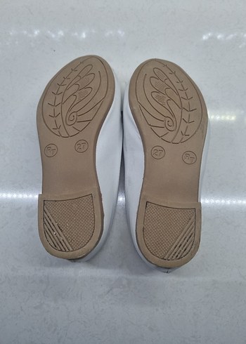 Beyaz Fiyonk Detaylı Kız Çocuk Babet - Görsel 5