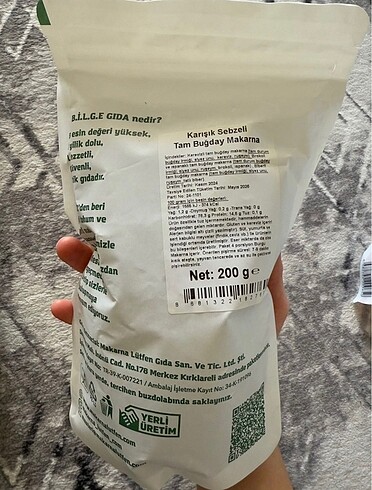 MAKARNALÜTFEN SEBZELİ TAM BUĞDAY MAKARNA - Görsel 2