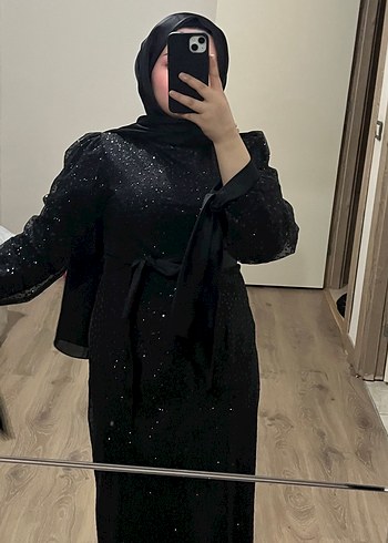Abiye Siyah Parlak Yılan Desenli Uzun Kadın Elbise