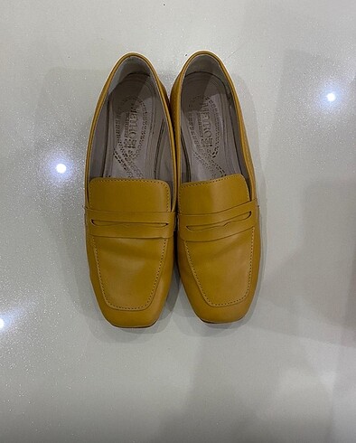 Hardal Renk Deri Loafer