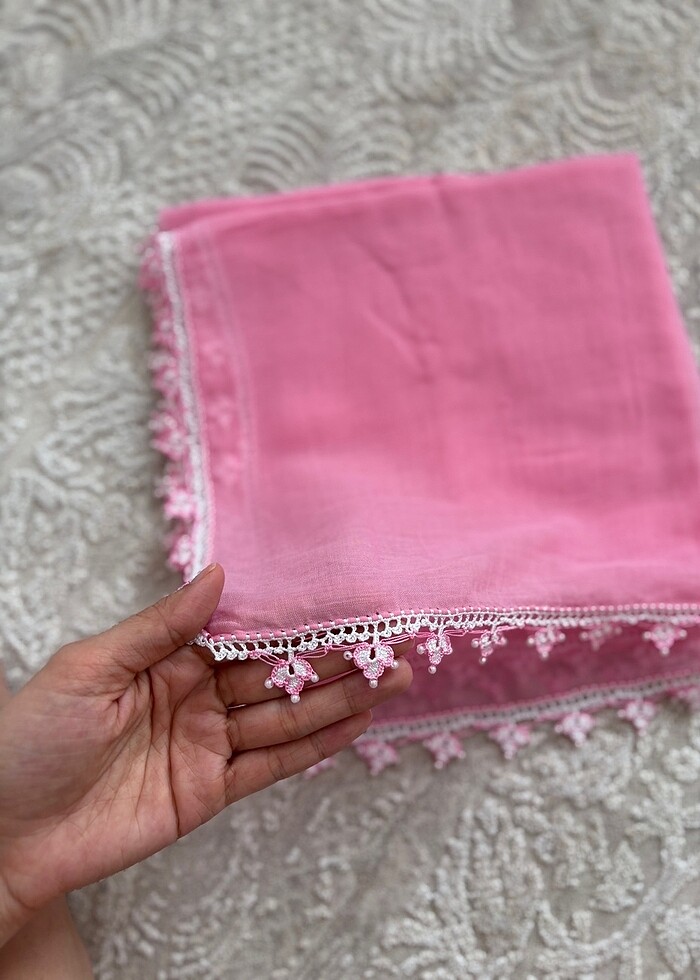 söz nişan bohçası gelin çeyizi el emeği oyalı tülbent - Görsel 3