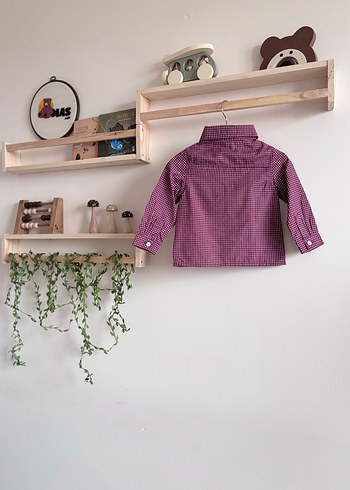 Erkek Bordo Uzun Kollu Pamuklu Gömlek - Görsel 4