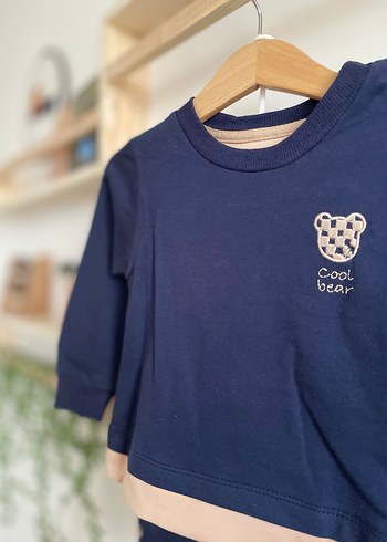 Erkek çocul Lacivert Uzun Kollu Pamuklu Takım - Görsel 5
