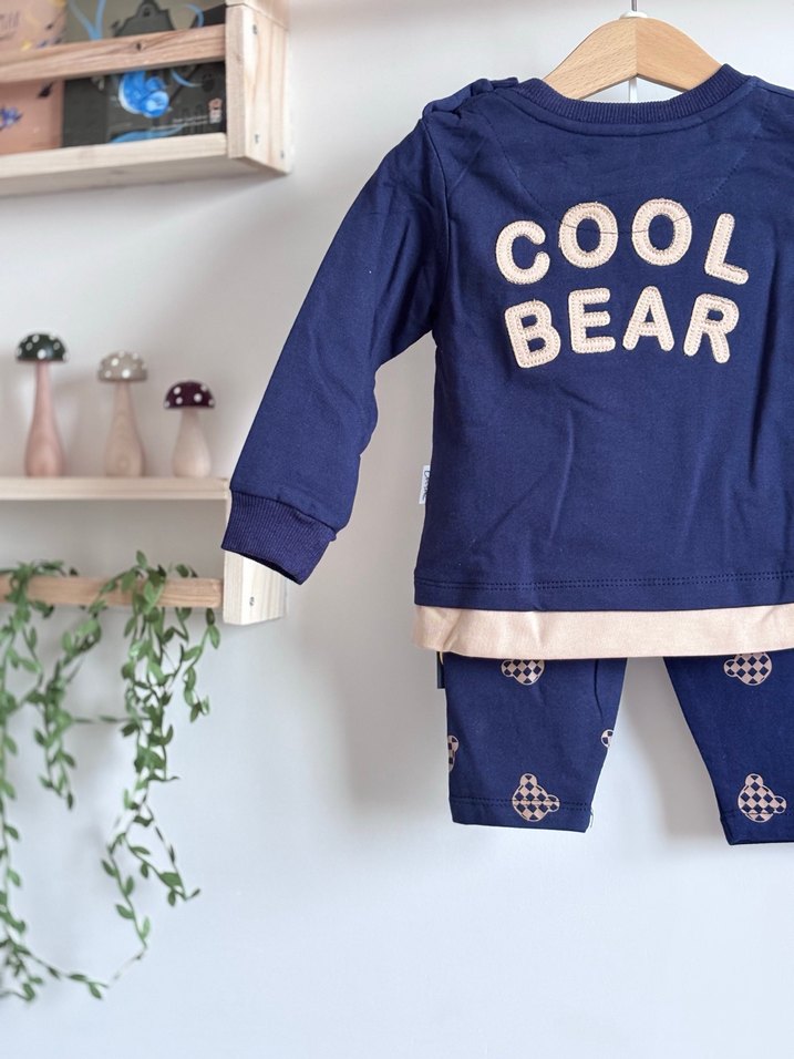 Erkek çocul Lacivert Uzun Kollu Pamuklu Takım - Görsel 3