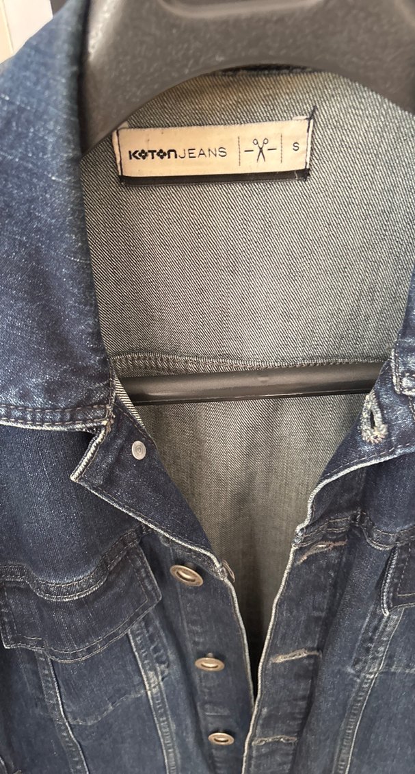 Düğmeli Mavi erkek Denim Ceket - Görsel 2