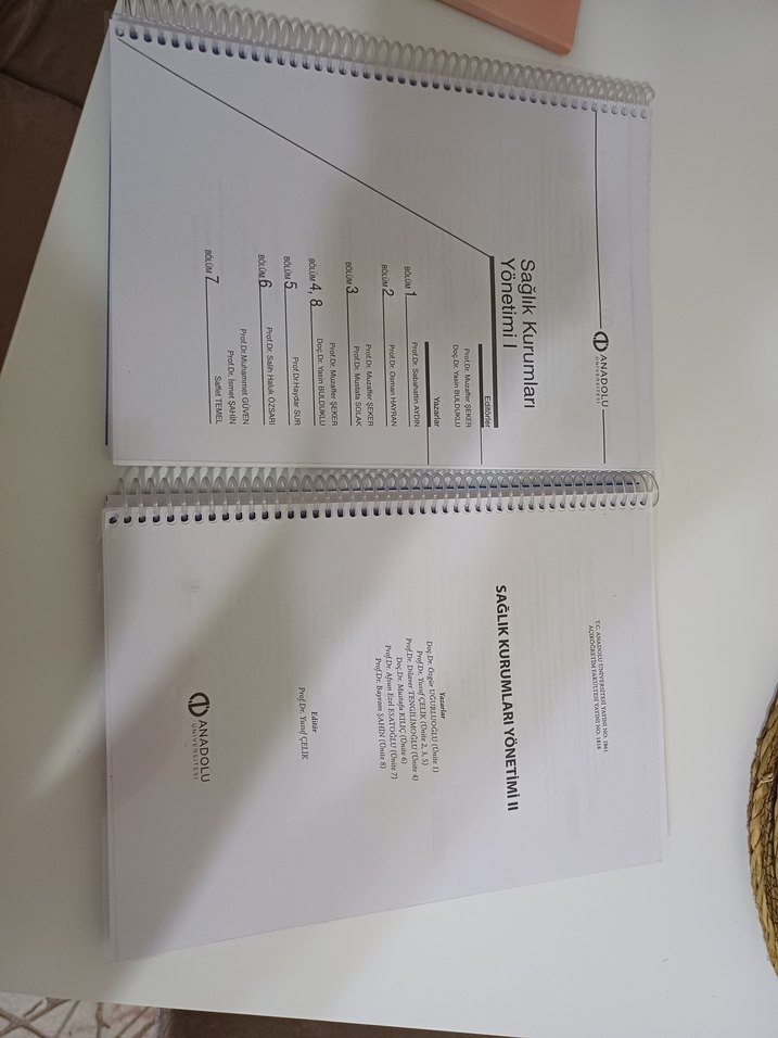 aöf sağlık kurumları yönetimi 1 ve 2 kitapları - Görsel 4