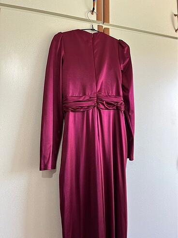 36 Beden bordo Renk Abiye elbise