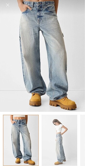 bershka bol kesim carpenter jean