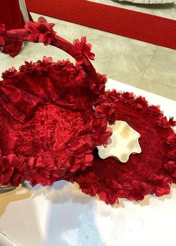 İşlemeli Turkuaz Tepsi ve Kase Seti - Görsel 3