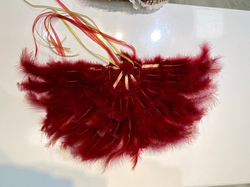 Bordo Püsküllü Zeynep yazılı Yelpaze - Görsel 2