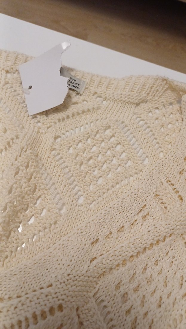 Bej Bohem Örgü Kadın Kazak - Görsel 5