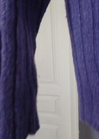 Mor Balıkçı Yaka Örgü Kadın Kazak - Görsel 4