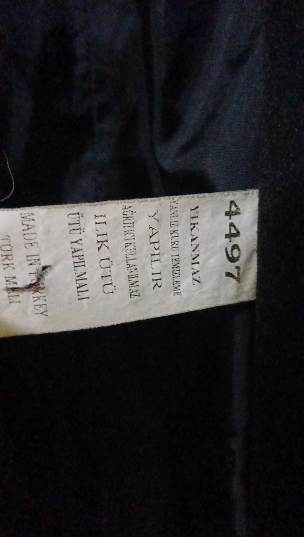 Çift Düğmeli Siyah Kaban - Görsel 4