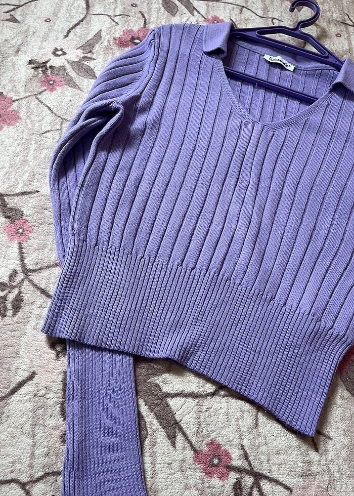 Lila kazak - Görsel 4