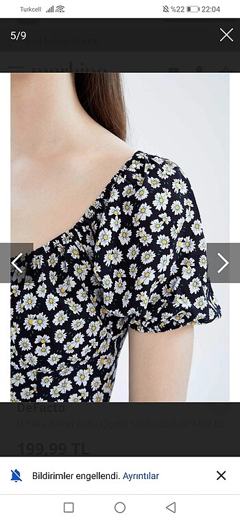 Papatyalı elbise - Görsel 5