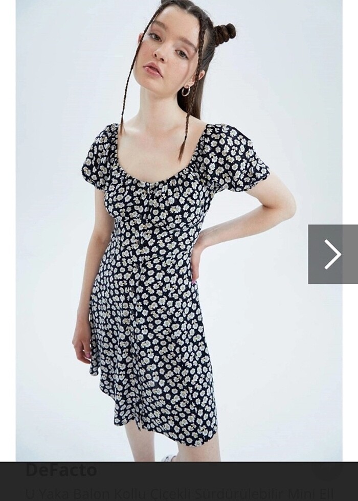 Papatyalı elbise - Görsel 2